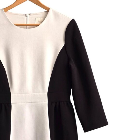 Kate Spade Tillie Cream & Black Color Block Sheath Dress With Pockets Sz 8 - Picture 4 of 12